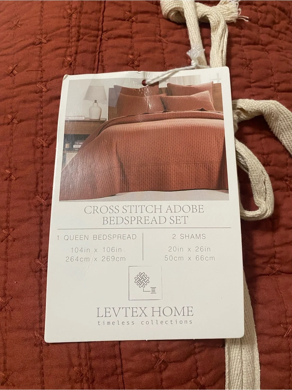 Levtex Home Cross Stitch Adobe Bedspread Set - 3 PCs